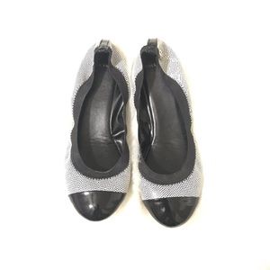 Cole Haan ballerina black and white flats